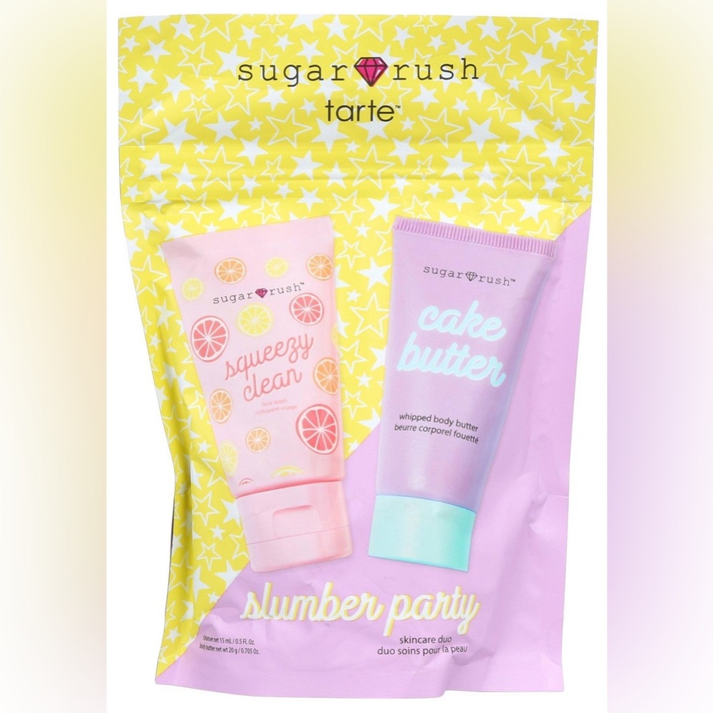 Tarte Sugar Rush Slumber Party Skincare Duo Face Wash & Body Butter - New